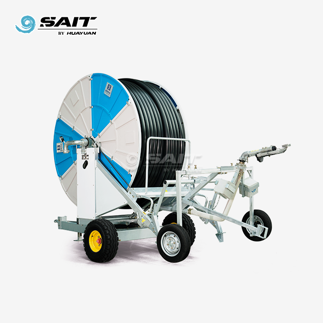 Hose Reel irrigator water turbine model